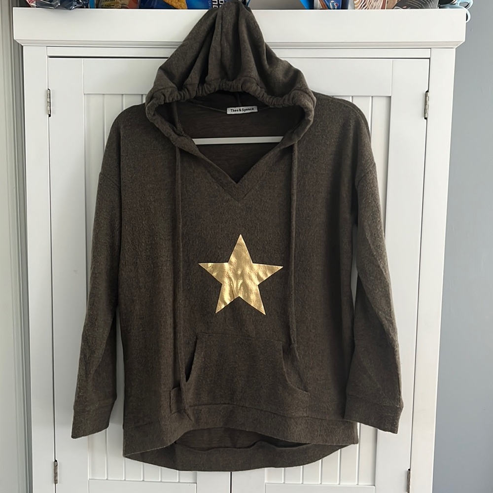 Women’s Theo & Spence brushed Hache hoodie! S